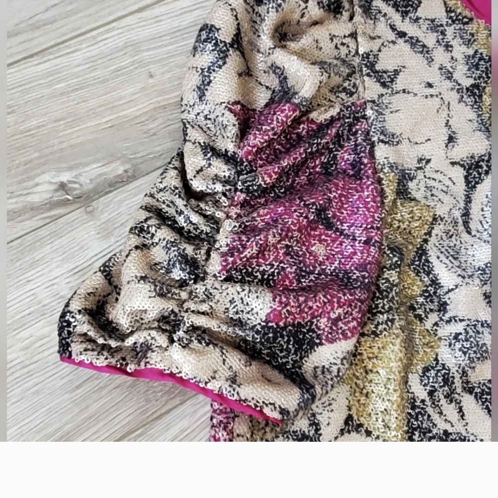 Anthropologie Marie Floral Sequin Blouse - Picture 3 of 4